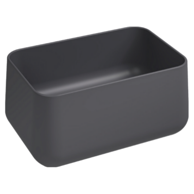 İsvea Allegro Tezgah Üstü Monoblok Lavabo Antrasit 60 Cm - 1