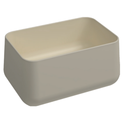 İsvea Allegro Tezgah Üstü Monoblok Lavabo Fildişi 60 Cm - 1