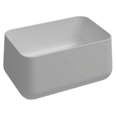 İsvea Allegro Tezgah Üstü Monoblok Lavabo Mat Beyaz 60 Cm - 1