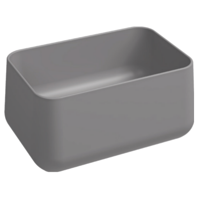 İsvea Allegro Tezgah Üstü Monoblok Lavabo Mat Taş Gri 60 Cm - 1