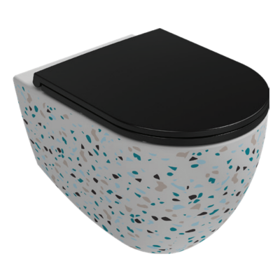 İsvea İnfinity Clearim Plus Asma Klozet Seti, Terrazzo Mat Beyaz ( Klozet Kapağı Dahildir ) - 4