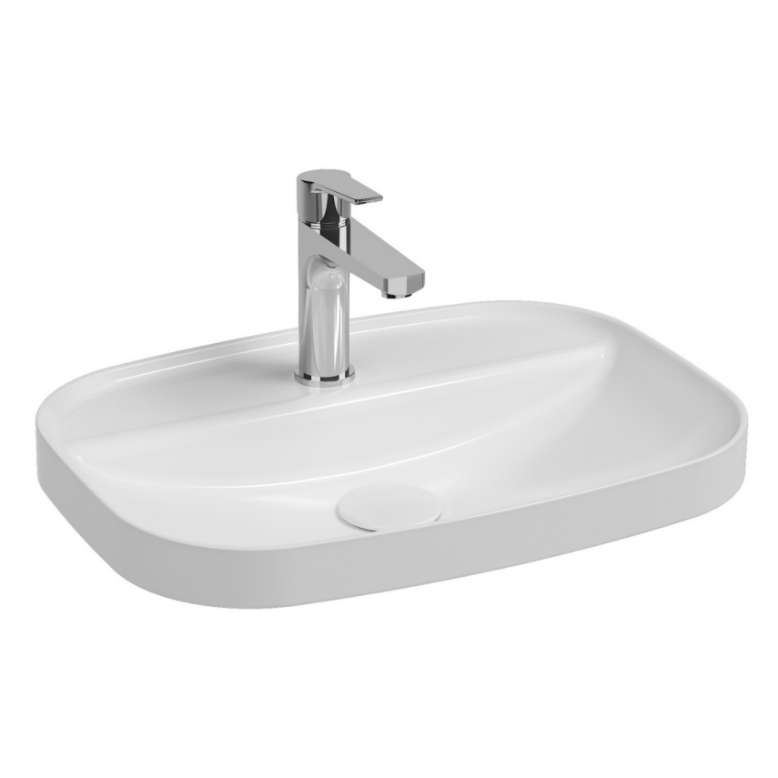 İsvea Infinity Inset Tezgah Üstü Lavabo Beyaz, 55 Cm - İsvea