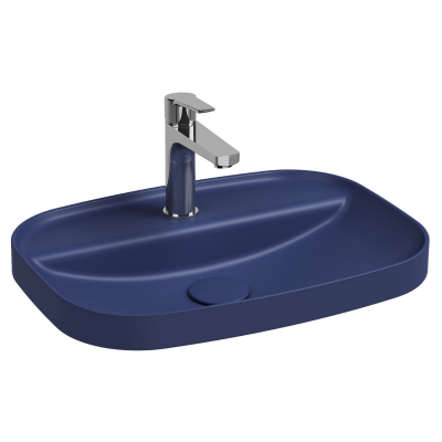 İsvea Infinity Inset Tezgah Üstü Lavabo Mavi, 55 Cm - 3