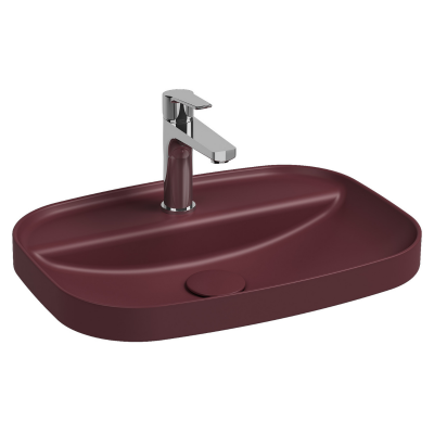 İsvea Infinity Inset Tezgah Üstü Lavabo Rustik Bordosu, 55 Cm - 3