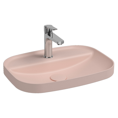 İsvea Infinity Inset Tezgah Üstü Lavabo Somon, 55 Cm - 1