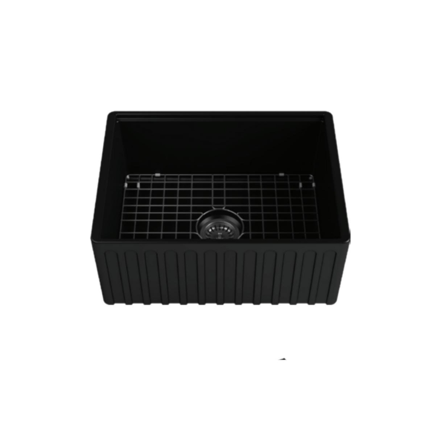 İsvea Ravenna Siyah Seramik Eviye - Tek Gözlü, 61 Cm - İsvea