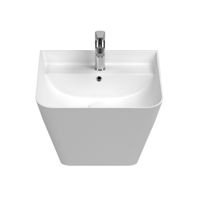 İsvea SOTT'aqua Asma Monoblok Lavabo Mat Beyaz, 50 Cm - 1