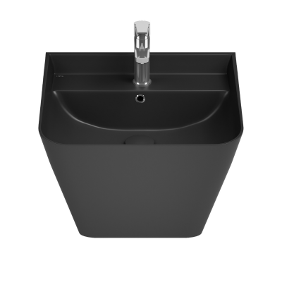 İsvea SOTT'aqua Asma Monoblok Lavabo Siyah, 50 Cm - 1
