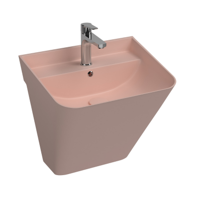 İsvea SOTT'aqua Asma Monoblok Lavabo Somon, 50 Cm - 1