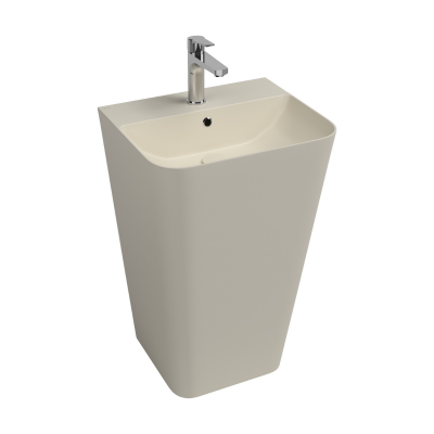 İsvea SOTT'aqua Yerden Monoblok Lavabo Fildişi, 50 Cm - 1