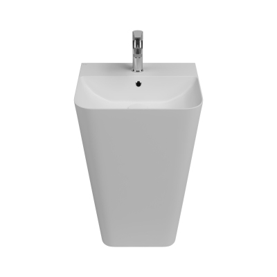 İsvea SOTT'aqua Yerden Monoblok Lavabo Mat Beyaz, 50 Cm - 1