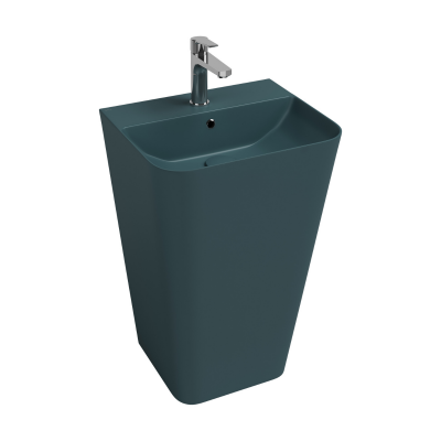 İsvea SOTT'aqua Yerden Monoblok Lavabo Petrol Yeşili, 50 Cm - 1