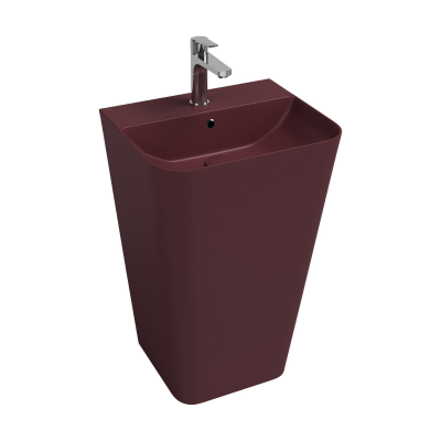 İsvea SOTT'aqua Yerden Monoblok Lavabo Rustik Bordo, 50 Cm - 6