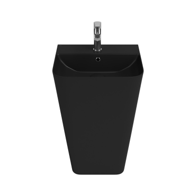 İsvea SOTT'aqua Yerden Monoblok Lavabo Siyah, 50 Cm - 2