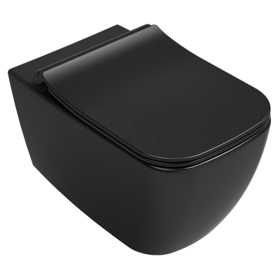 İsvea Vea Cubo Rimless Siyah Asma Klozet Seti ( Klozet Kapağı Dahildir ) - 4