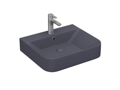 Lucco Allecra Tezgah Üstü Lavabo 55 cm, Mat Antrasit - 1