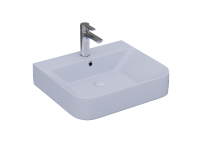 Lucco Allecra Tezgah Üstü Lavabo 55 cm, Mat Buz Mavi - 1