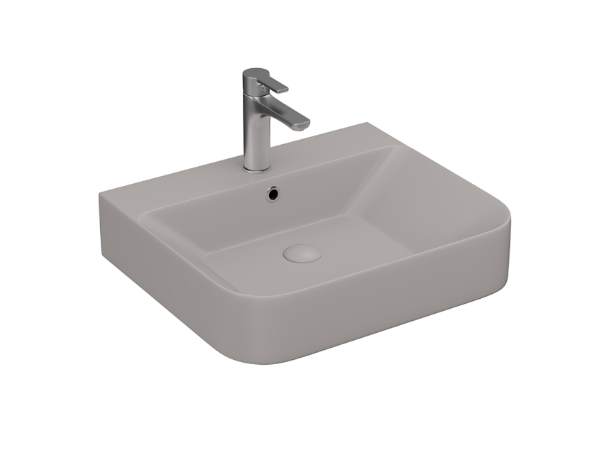Lucco Allecra Tezgah Üstü Lavabo 55 cm, Mat Latte - Lucco