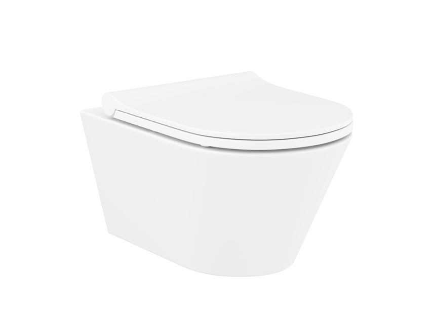 Lucco Avva Rimless Asma Klozet Mat Beyaz, 53 cm ( Klozet Kapağı Dahil ) - Lucco