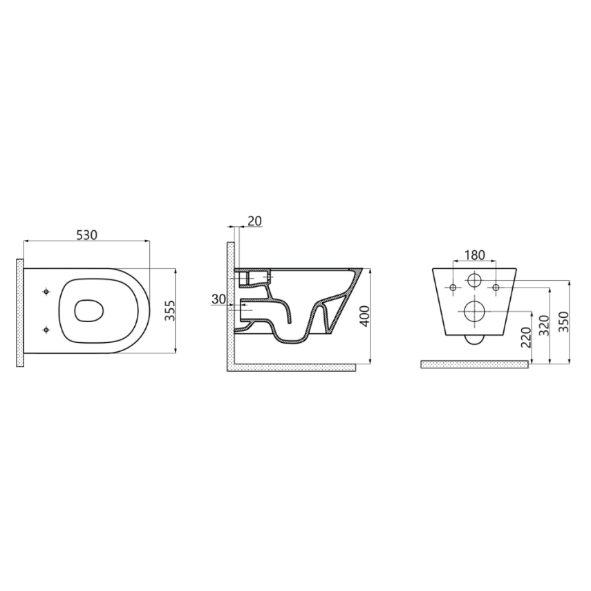 Lucco Avva Rimless Asma Klozet Mat Hardal Sarı, 53 cm ( Klozet Kapağı Dahil ) - Lucco (1)
