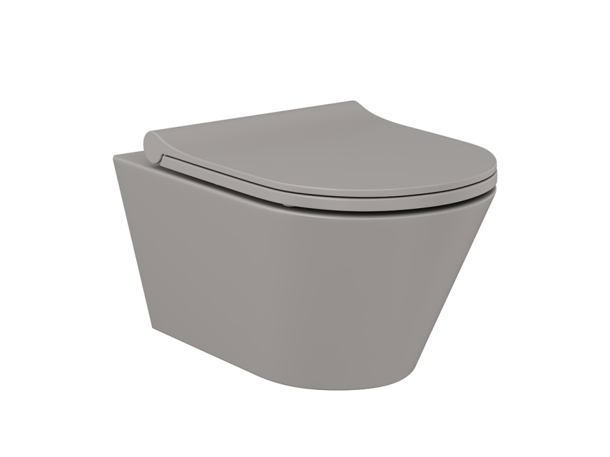 Lucco Avva Rimless Asma Klozet Mat Latte, 53 cm ( Klozet Kapağı Dahil ) - Lucco