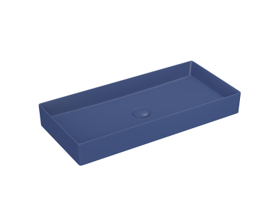 Lucco Balance Çanak Lavabo 75 cm, Mat Petrol Mavi - 4