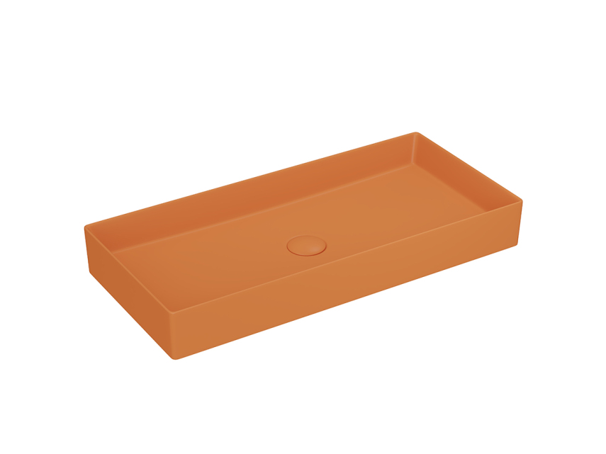Lucco Balance Çanak Lavabo 75 cm, Mat Turuncu - Lucco