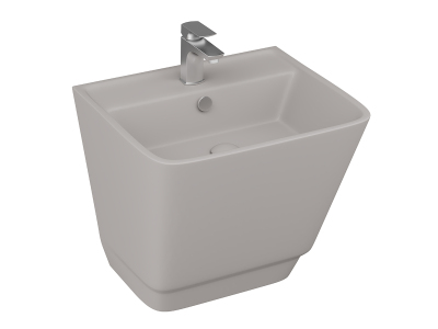 Lucco Bello Asma Monoblok Lavabo 52 cm, Mat Latte - 1