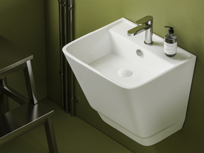 Lucco Bello Asma Monoblok Lavabo 52 cm, Parlak Beyaz - 1