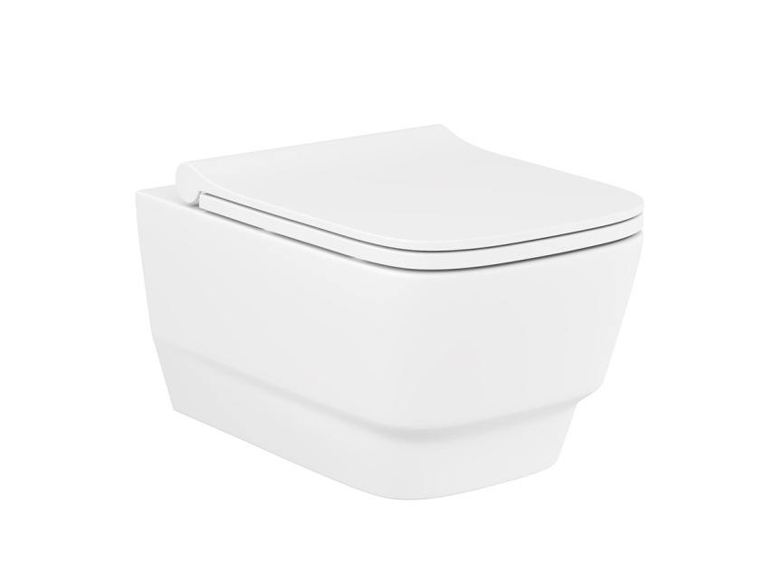 Lucco Bello Rimless Asma Klozet Mat Beyaz, 53 cm ( Klozet Kapağı Dahil ) - Lucco