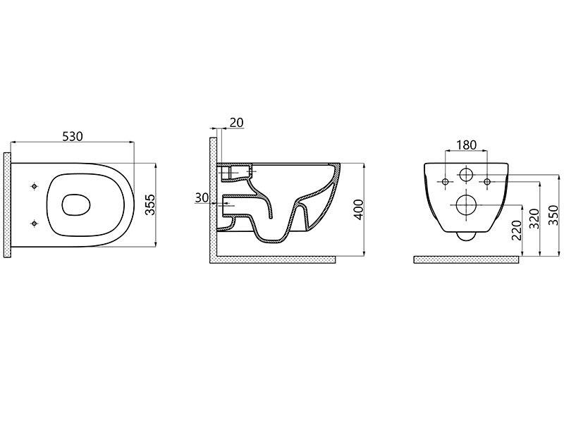 Lucco Brilla Rimless Asma Klozet Mat Yeşil, 53 cm ( Klozet Kapağı Dahil ) - Lucco (1)