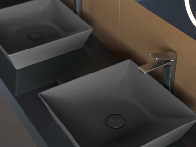 Lucco Decente Çanak Lavabo 40 cm, Mat Antrasit - 3