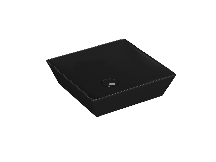 Lucco Decente Çanak Lavabo 40 cm, Parlak Siyah - Lucco