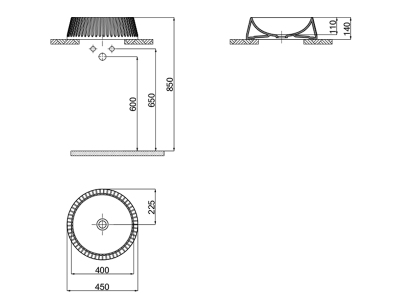 Lucco Deep Çanak Lavabo 40 cm, Parlak Beyaz - 2