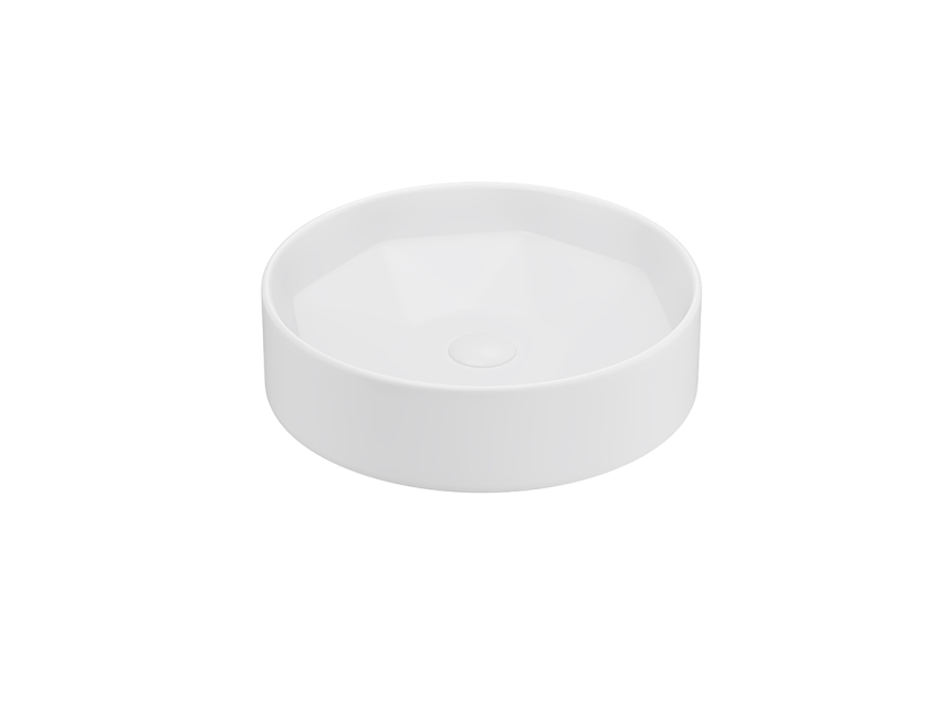 Lucco Diamente Çanak Lavabo 42 cm, Mat Beyaz - Lucco
