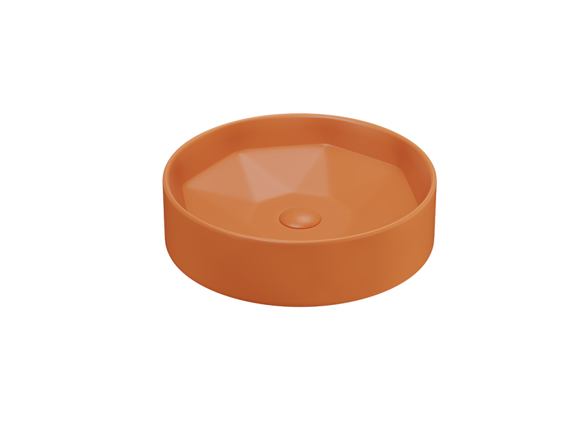 Lucco Diamente Çanak Lavabo 42 cm, Mat Turuncu - Lucco