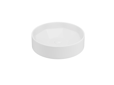 Lucco Diamente Çanak Lavabo 42 cm, Parlak Beyaz - 1
