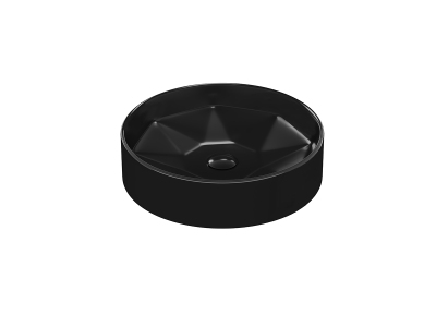 Lucco Diamente Çanak Lavabo 42 cm, Parlak Siyah - 1