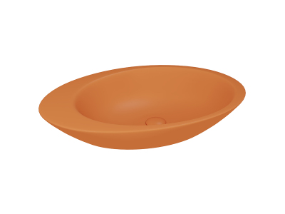 Lucco Gocce Çanak Lavabo 74 cm, Mat Turuncu - 1