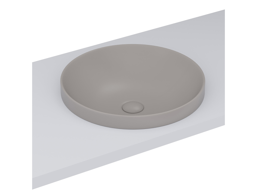 Lucco Laura Yarım Tezgah Üstü Lavabo 43 cm, Mat Latte - Lucco