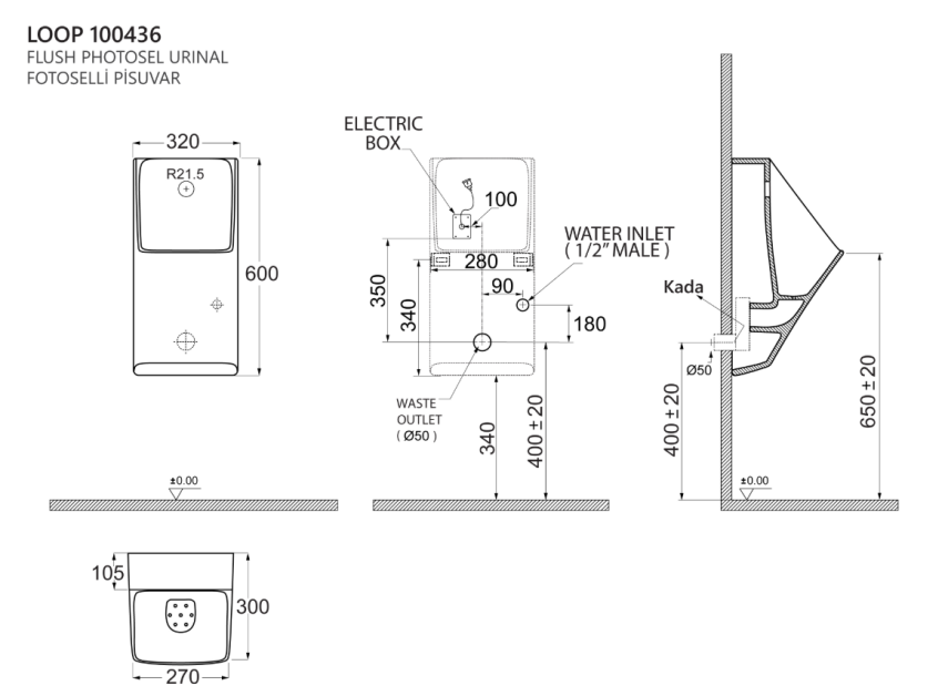Lucco Loop Elektrikli Fotoselli Pisuvar, Mat Antrasit - Lucco (1)