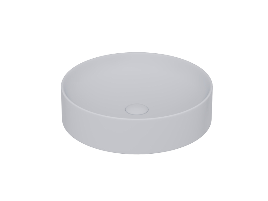 Lucco Lucente Çanak Lavabo 43 cm, Mat Gümüş Gri - Lucco