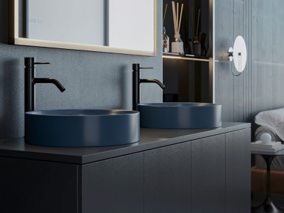 Lucco Lucente Çanak Lavabo 43 cm, Mat Petrol Mavi - 2