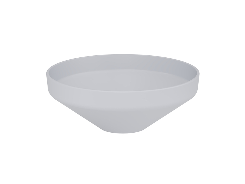 Lucco Luci Çanak Lavabo 40 cm, Mat Gümüş Gri - Lucco