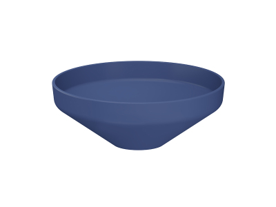 Lucco Luci Çanak Lavabo 40 cm, Mat Petrol Mavi - 1