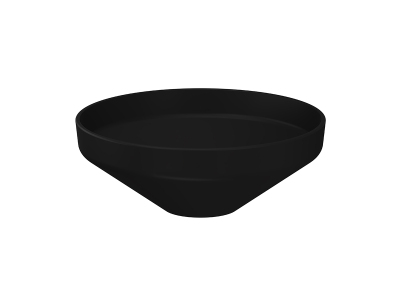 Lucco Luci Çanak Lavabo 40 cm, Mat Siyah - 1