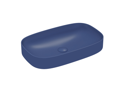 Lucco Matteo Çanak Lavabo 65 cm, Mat Petrol Mavi - 1