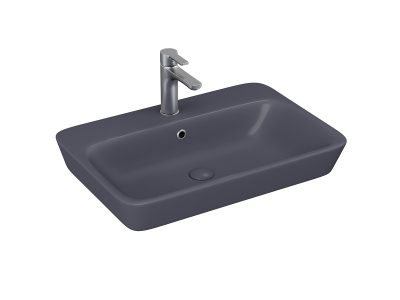 Lucco Mita Tezgah Üstü Lavabo 65 cm, Mat Antrasit - 1