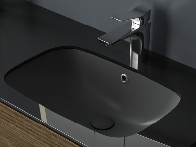 Lucco Nuvo Tezgah Altı lavabo 55 cm, Mat Antrasit - 3