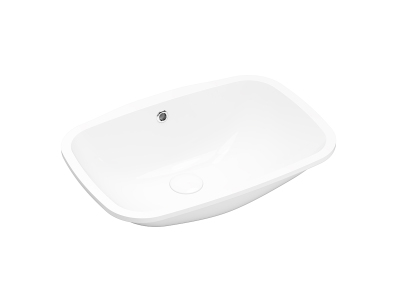 Lucco Nuvo Tezgah Altı lavabo 55 cm, Mat Beyaz - 1